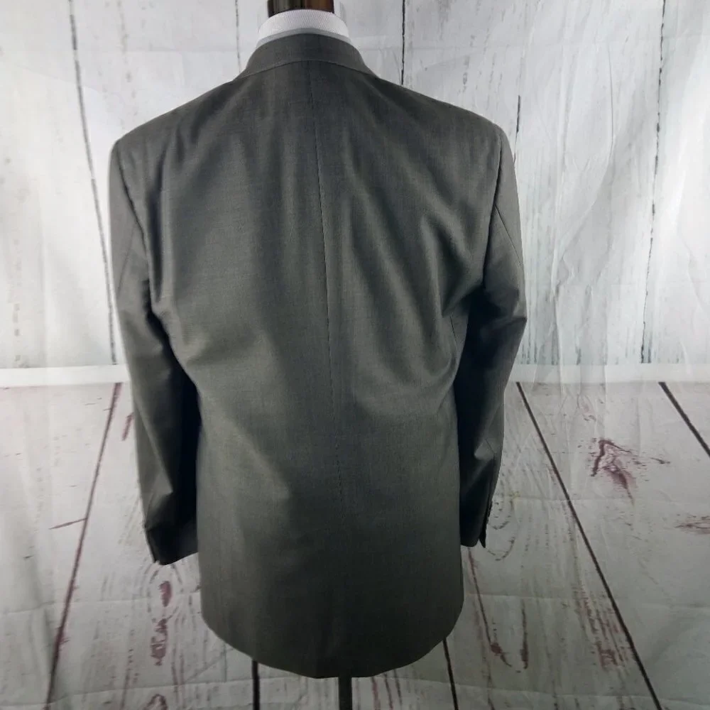 Stafford 42L Wool 3 Button Brown Birdseye Suit Blazer Jacket
